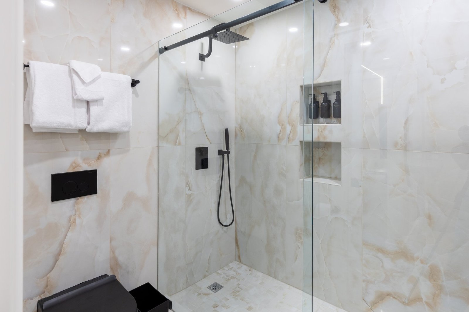 Marble rain shower